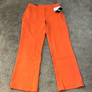 DKNY Bright Orange Wide Leg Trousers - NWT!